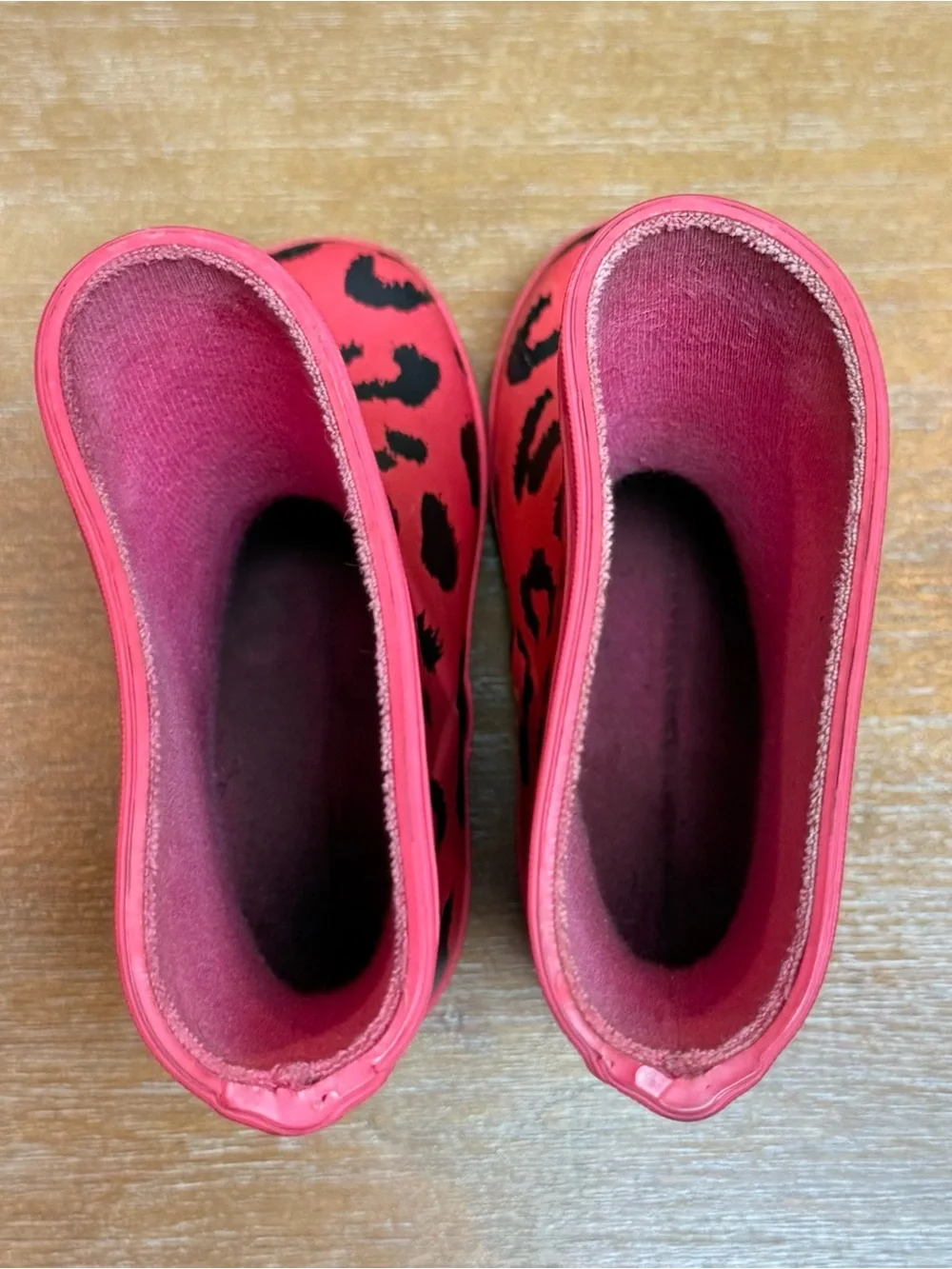 Hunter Kids First Classic Rain Boots Hybrid Print in Arcade Pink Waterproof Sz 7